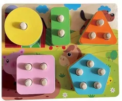 Układanka drewniana. Kształty