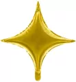 Balon foliowy Gwiazda 4-ramienna złota 45cm - tantis.pl