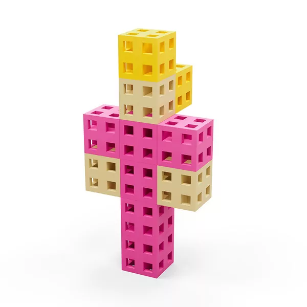 Klocki Meli Cube Pink 50 elementów - tantis.pl