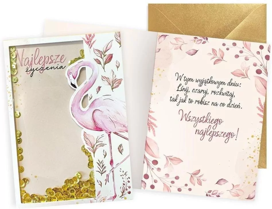 Karnet B6 konfetti. Uniwersalny flaming - tantis.pl