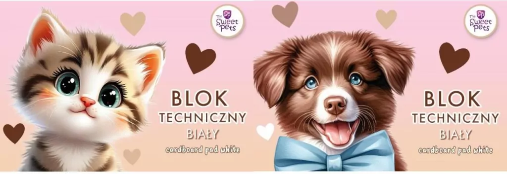 Blok techniczny A4/10K The sweet pets mix - tantis.pl