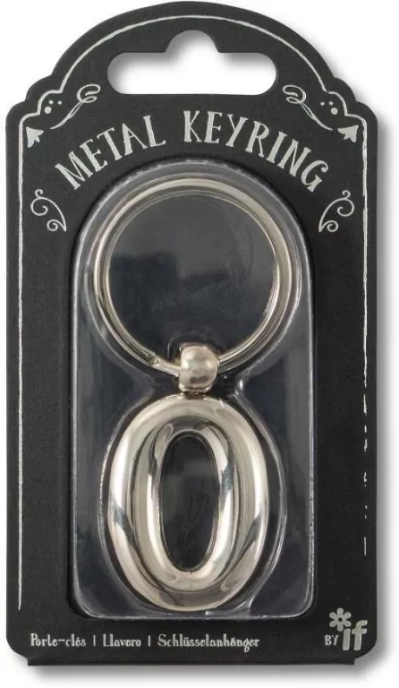 Silver Letter Keyring - brelok do kluczy litera O - tantis.pl