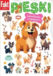 Pieski. Kolorowanka z naklejkami