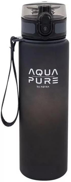 Bidon Aqua Pure grey/black 600ml ASTRA - tantis.pl