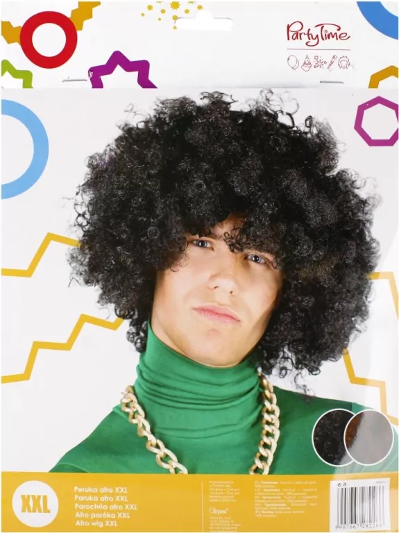 Peruka afro XXL. Czarna - tantis.pl
