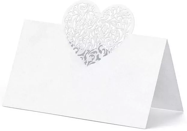 Wizytówki na stół serce 9x6,5cm - tantis.pl