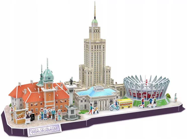 Puzzle 3D 126 elementów. Cityline. Warszawa - tantis.pl