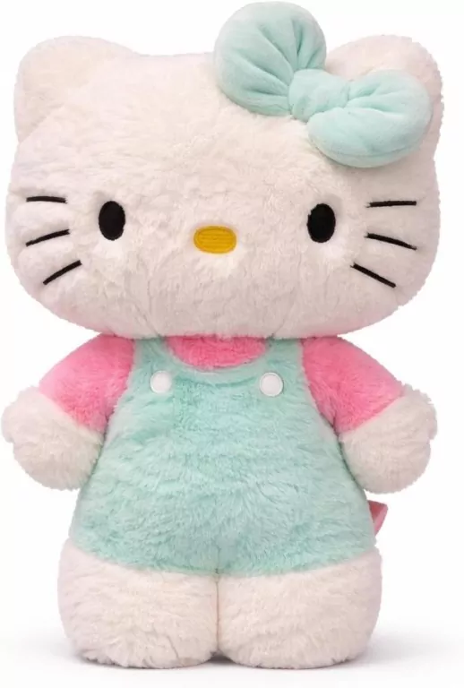 Hello Kitty Fluffy Plusz Zielona 40cm - tantis.pl