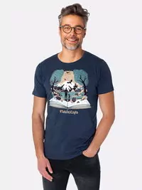 Koszulka męska. Baśniowa Kraina #TataTeżCzyta granatowa M - tantis.pl