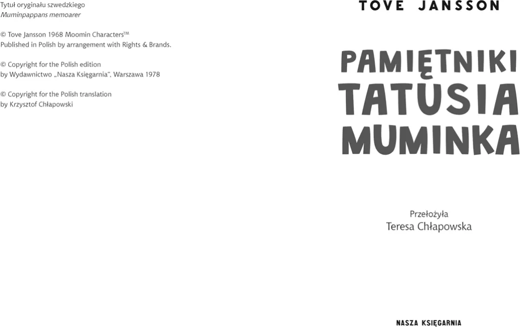 Pamiętniki Tatusia Muminka - tantis.pl