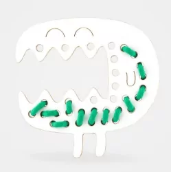 Szczerzyk.Drewniana przeplatanka Montessori