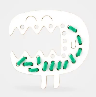 Szczerzyk.Drewniana przeplatanka Montessori