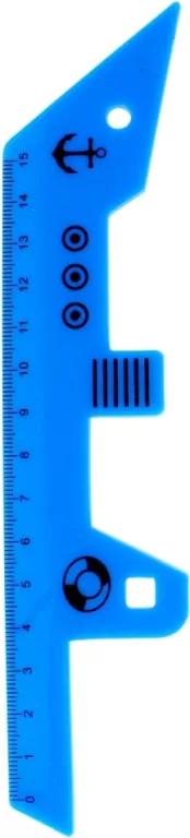 Linijka plastikowa 15cm Statek - tantis.pl