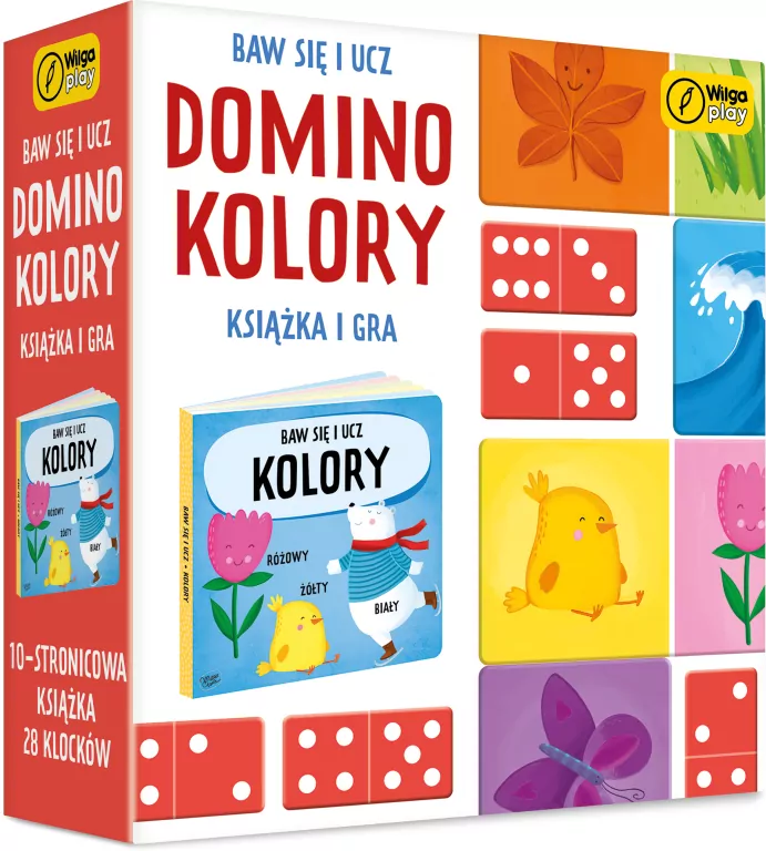 Baw się i ucz Domino Kolory Gra i książka - tantis.pl