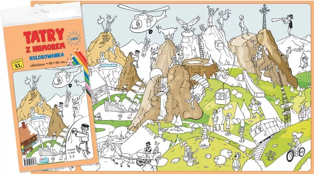 Tatry z humorem. Lato. Kolorowanka XL - tantis.pl
