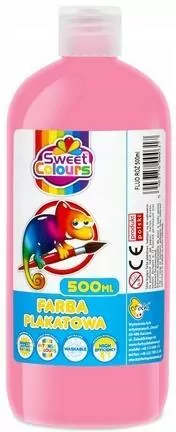 Farba plakatowa fluorescencyjna 500ml róż - tantis.pl