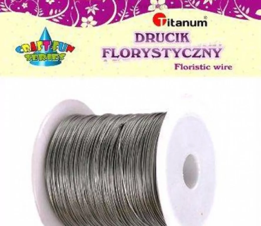 Drucik florystyczny 0,45mm x 30m serbrny - tantis.pl