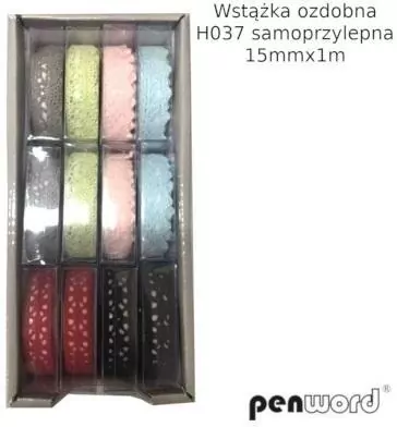 Wstążka ozdobna samoprzylepna 15mmx1m - tantis.pl