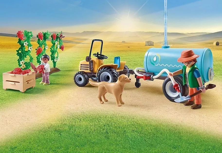 Traktor z przyczepą i zbiornikiem na wodę. Country 71442 - tantis.pl