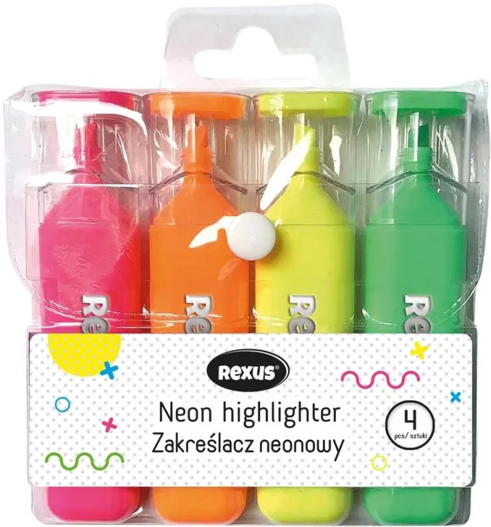 Zakreślacz neonowy 4 kolory - tantis.pl