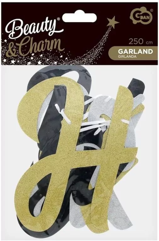 Girlanda papierowa B&C Happy New Year 250cm - tantis.pl