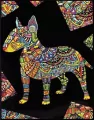 Kolorowanka welwetowa Bulterier 47x35cm - tantis.pl