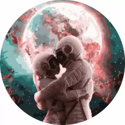 Malowanie po numerach okrągłe. Kosmos