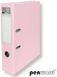 Segregator A4 z okuciem 7,5cm. Różowy pastelowy