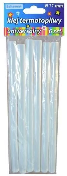 Klej termotopliwy 11mm, 6 sztuk - tantis.pl