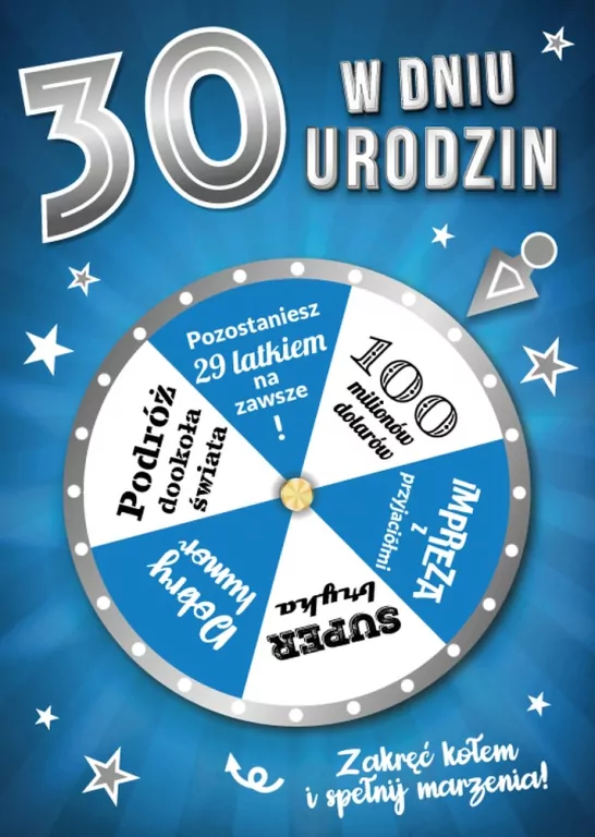 Karnet urodziny 30 B6 z kopertą - tantis.pl