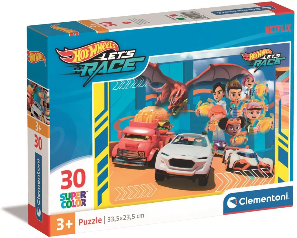 Puzzle 30 Super Kolor Hot Wheels - tantis.pl