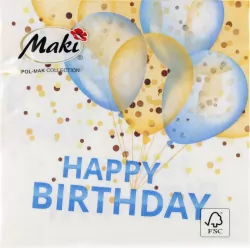 SERWETKA PAP 3W 250X250 BALON NIEB PM OP