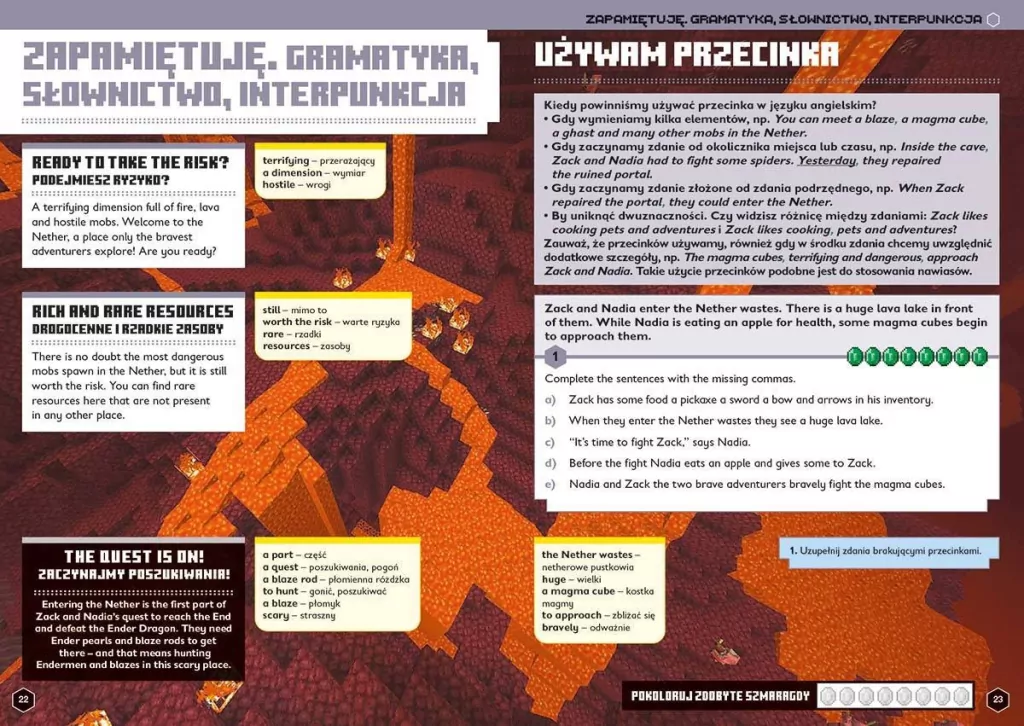 Język angielski. Minecraft. Megazadania 12+ - tantis.pl