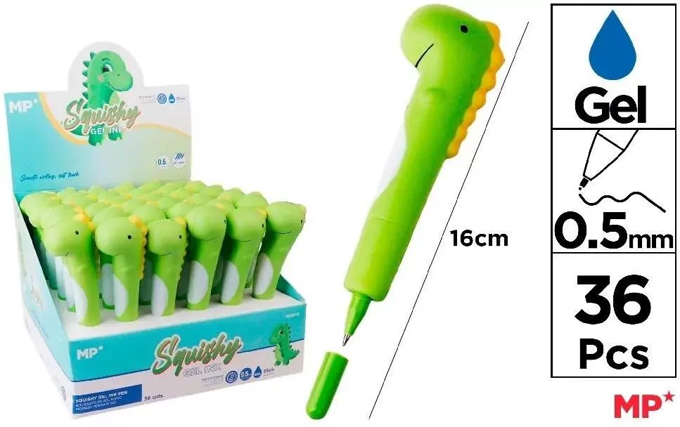Długopis żelowy Squishy Dinozaur - tantis.pl