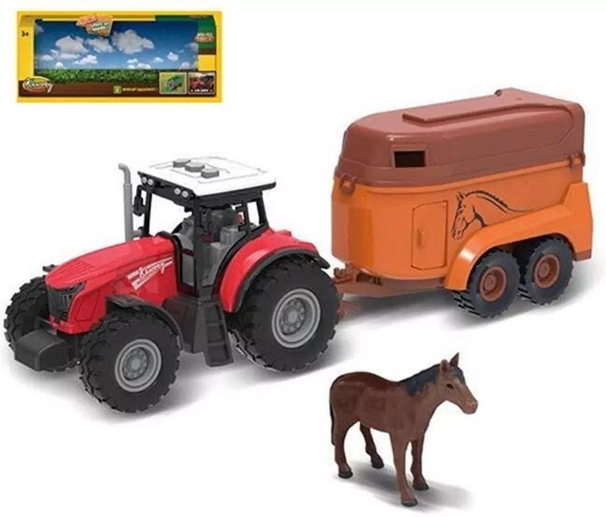 Traktor z przyczepą światło dźwięk - tantis.pl