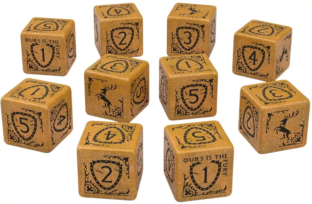 Komplet kości D6: Gra o Tron - Baratheon - tantis.pl