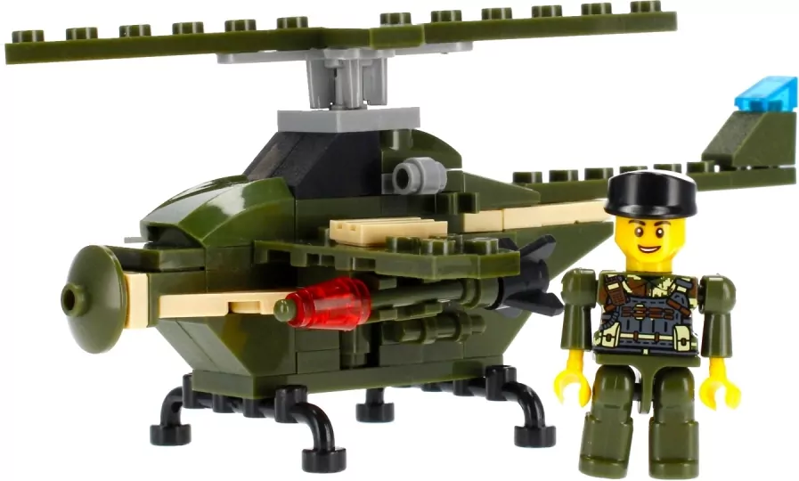 Klocki konstrukcyjne Alleblox Military 96-104 elementy, mix - tantis.pl