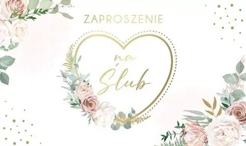 Zaproszenie Ślub (10szt) - tantis.pl