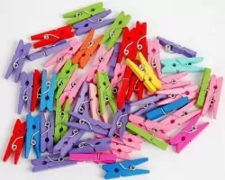 Klamerki ozdobne małe, różnokolorowe