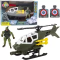 Helikopter wojskowy i figurka żołnierza z bronią - tantis.pl
