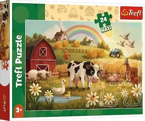 Puzzle 24 Krowa na farmie TREFL - tantis.pl