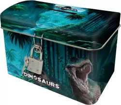 Skarbonka z kłódką kuferek Dinozaury DERFORM