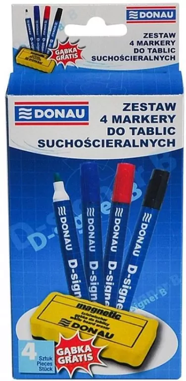 Zestaw 4 markery do tablic suchościeralnych - tantis.pl