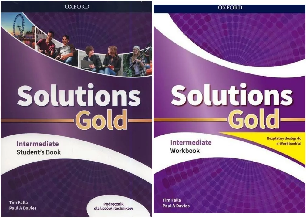 Solutions Gold Pakiet: Student's Book (Podręcznik) / Workbook (Ćwiczenia) dla liceów i techników. Intermediate. Język angielski - tantis.pl