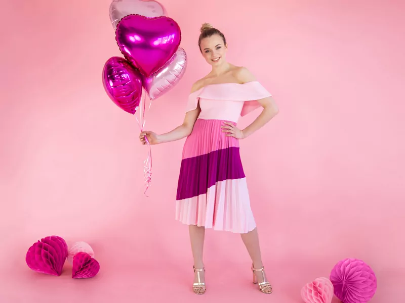Balon foliowy Serce 45cm Różowy - tantis.pl