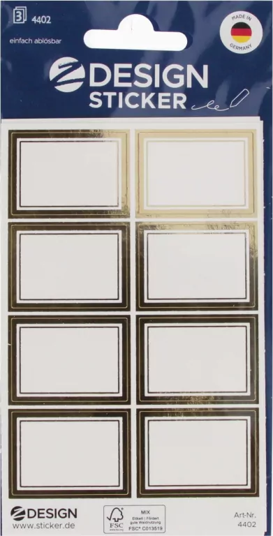 NAKLEJ RAMKA PROSTOK ZLO 80X160 4402 ZF B/C - tantis.pl