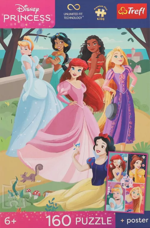 Puzzle 160 Disney Czarujące przyjęcie+plakat TREFL - tantis.pl
