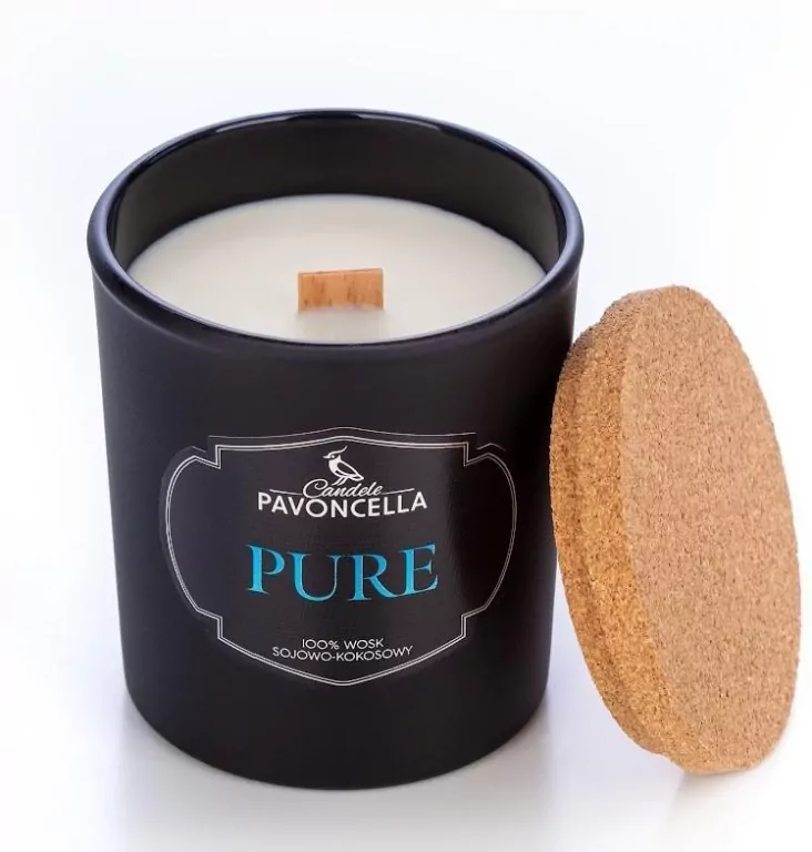Świeczka sojowa Pure czarna 135g - tantis.pl