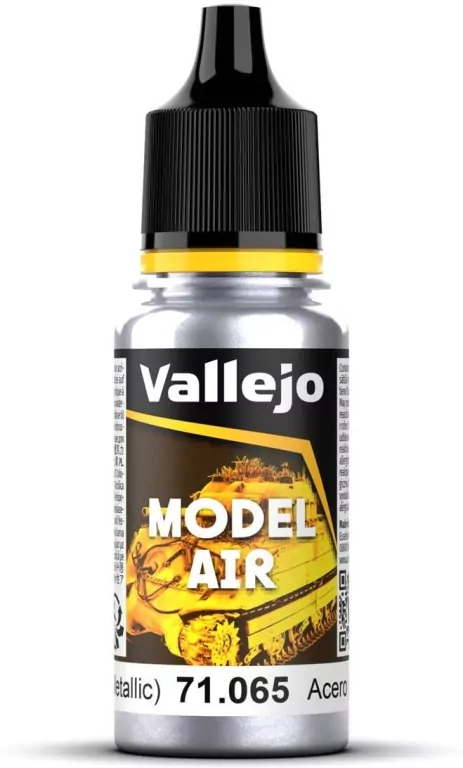 Vallejo: 71.065 - Model Air - Metallic - Steel (17 ml) - tantis.pl