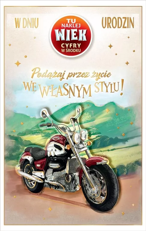 Kartka okolicznościowa Urodziny (wymienne cyfry) - tantis.pl